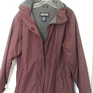 Womens fleece lined rain jacket
